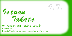 istvan takats business card