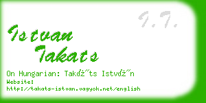istvan takats business card